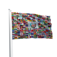 Drapeaux en polyester en gros pour tous les pays, 3x5 pieds, impression personnalisée, bannières internationales 3x5 pieds, drapeaux nationaux du monde