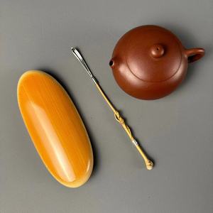 Bamboo <b>Tea</b> Spoon <b>Set</b> With Stainless Steel Tip Traditional Chinese Design Eco-Friendly Matcha Tools - Product Image 1