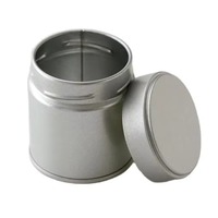 Boîtes en fer blanc personnalisables brillantes avec couvercle à vis scellé pour poudre de café, thé et matcha, format voyage 30-50g, vente en gros