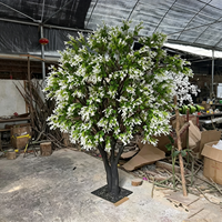 Pohon Bunga Putih Buatan dari Kayu Asli dengan Rumbai Buatan, Pohon Chionanthus Virginicus Buatan yang Dapat Disesuaikan untuk Dekorasi Dalam Ruangan Pernikahan