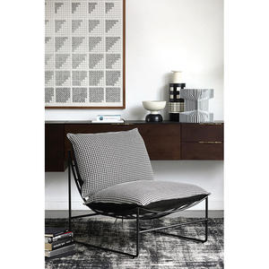 As Is Well Known Single <b>Sofa</b> Chair Black Leather And Metal Frame Comfortable Lounge Chair For Office Bedroom Study - Product Image 4