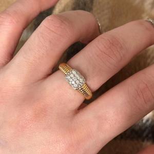 Bague Vintage Simple Haut de Gamme Fangpang en Argent Massif S925 Plaqué Or 18K Motif Organe Bague Tendance Homme Style Baguette Française - Product Image 2