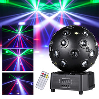 Projecteur de scène DMX512 150W 15 canaux, 33x3W LED, 6x5W blanc/doré, stroboscope scintillant, télécommande vocale, lumière DJ disco pour fête