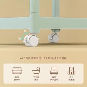 מדף תקרה קומה פלסטיק רב שכבתית אחסון נייד מוצרי התינוק עגלה תינוק - Product Image 4