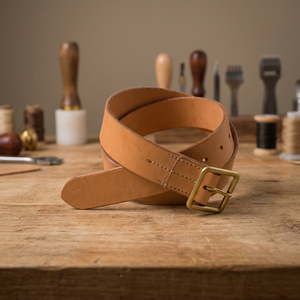 Ceinture décontractée en cuir véritable de vachette à la mode avec boucle en acier tête de mort, imprimée par transfert thermique, légère et confortable pour homme BS - Product Image 1