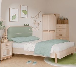<span class=keywords><strong>Lit</strong></span> simple pour garçons et filles tout en bois massif Design <span class=keywords><strong>original</strong></span> orienté croissance 1.2 mètres - Product Image 1