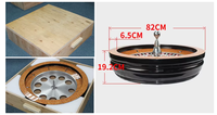 Meilleures roues de roulette de 32 pouces en cuir de couleur de casino en bois massif de haute qualité pour casino professionnel avec boule de roulette gratuite