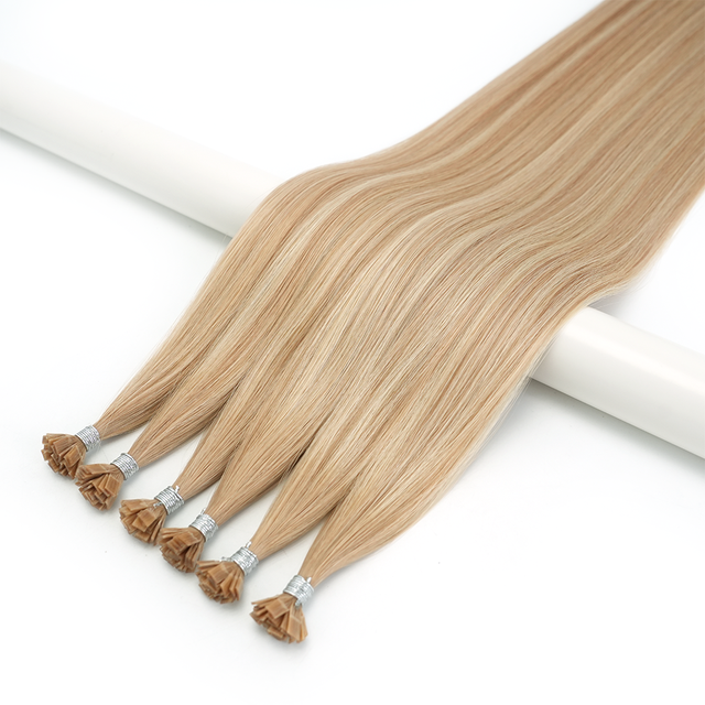Factory Price Flat Tip Hair Extensions Human Hai Full to Bottom Double Drawn Remy Hair Extension for Europe Market Shop