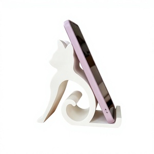 Nouveau support de téléphone transfrontalier en plastique imprimé en 3D, motif chat et chien, décoration de bureau créative et mignonne pour animaux de compagnie, support pour chiot et chaton - Product Image 1