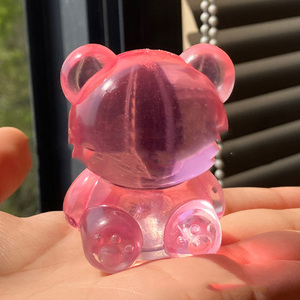 NOUVEAU Jouet à presser en forme d'ours transparent en TPR EVA, anti-stress, pour enfants et adultes, non toxique, jouet de bureau ASMR, directement de l'usine - Product Image 1