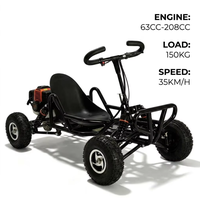 Kart à essence professionnel XFY 208cc avec frein à disque hydraulique et double démarrage pour flottes de location commerciales à fort trafic