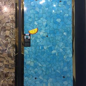 Dalles de turquoise en <span class=keywords><strong>pierre</strong></span> semi-précieuse <span class=keywords><strong>bleue</strong></span> polie, <span class=keywords><strong>pierre</strong></span> précieuse naturelle pour comptoirs/carreaux/meubles - Product Image 6