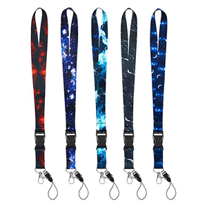 Thick Retractable <b>Polyester</b> <b>Lanyard</b> with Metal Hook & Plastic Detach Clip Water Resistant Durable ID Name Card Badge Holder - Product Image 1