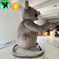 3m Festival Géant Événement Gonflable Animal en Peluche Personnalisé 10ft Publicité Dessin Animé Rat Gonflable pour Promotionnel A10515
