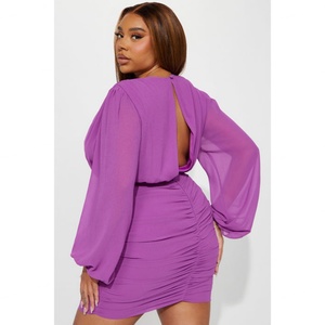 Vestido Casual Sexy con Cuello en V y Estilo Personalizado con Logotipo de Alta Calidad OEM para Mujer - Product Image 6