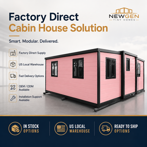 Maison modulaire Tiny House NEWGEN, conteneur rose, design moderne, livraison directe d'usine, taille personnalisée disponible, design 5 ans. - Product Image 2