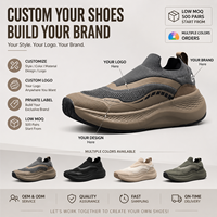 Chaussures décontractées pour hommes à enfiler en maille, directement de l'usine, avec logo personnalisé, légères, respirantes et amortissantes en EVA