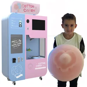 Automatic Commercial Price Fully With 2022 New Style Coin/Banknote/Credit Card Operated Cotton Candy Vending Machine