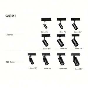 30W Zoomable LED Cob Track Light 15W-30W Adjustable Beam Angle 2700K-6500K CCT <b>Black</b> & <b>White</b> European Style Aluminum Lamp Body - Product Image 6