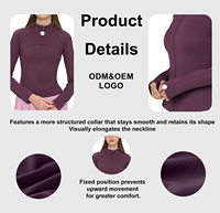 FITVOLT Vente en gros Veste de yoga à manches longues pour femmes, personnalisée, sans couture, à séchage rapide, respirante, en nylon uni, devant uni