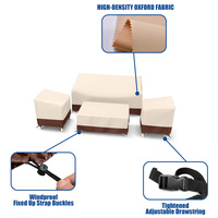 Housses de protection pour mobilier de patio imperméables, anti-poussière, durables et écologiques, pour tables et chaises de salle à manger d'extérieur, avec fermeture à cordon, 600D