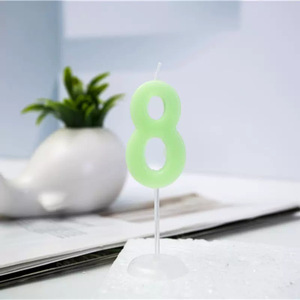 Bougies d'<span class=keywords><strong>anniversaire</strong></span> numérotées de 0 à 9, faites à la main, de haute qualité, en forme de couronne dorée, pour les fêtes d'enfants, avec des couleurs mélangées - Product Image 6