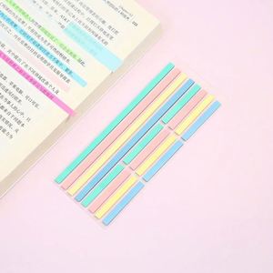 320 pegatinas de colores autoadhesivas, pestañas de índice fluorescentes transparentes, notas adhesivas, papelería para la escuela, oficina, niños - Product Image 5