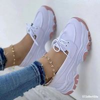 Chaussures bateau compensées à plateforme épaisse pour femmes, à lacets, style mocassins décontractés – Meilleures ventes