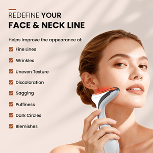 Dispositivo Portatile Elettrico Anti-Rughe per Tonificazione della Pelle, Massaggiatore EMS a Microcorrente per <span class=keywords><strong>Viso</strong></span> e Collo, Lifting a V - Product Image 3