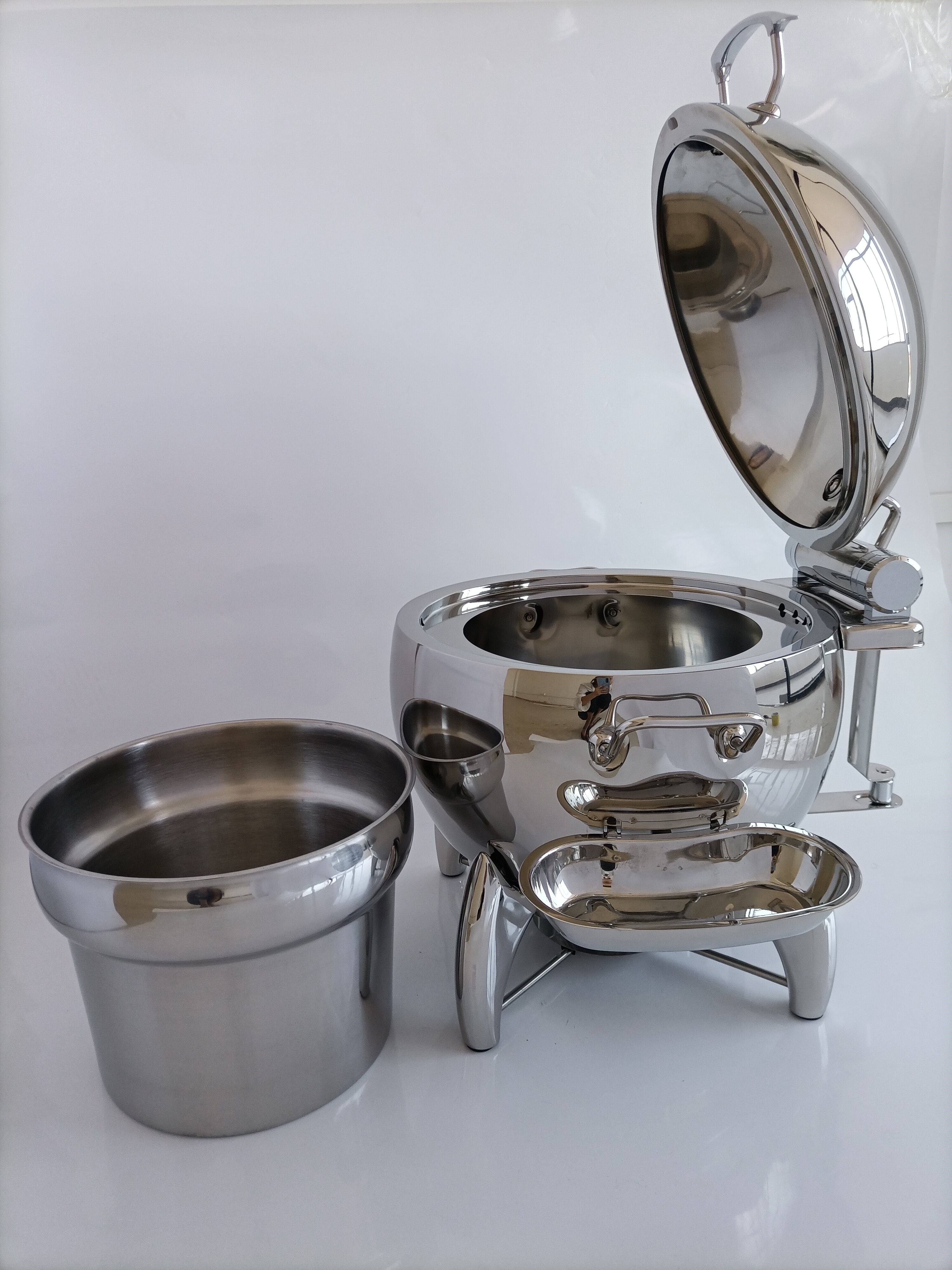 Luxury Roll Top Saving Chafing Dish Dishes Stainless Steel Buffet Food Warmer Display Set