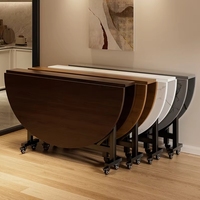 Table à manger pliante au design moderne, en aluminium, portable, grand panneau style bois, pour usage domestique, chambres à louer et usage familial