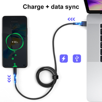 Câble USB A vers C Premium Rapide 2 m en Nylon Tressé 3A Câble de Charge Type C Câbles de Données USB Type-C pour Téléphone Mobile