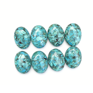 Pietre Cabochon Ovali in Turchese Naturale Lucidato Blu 18*25MM OEM/ODM Cinesi per Creazione di Gioielli Fai-da-Te - Product Image 5