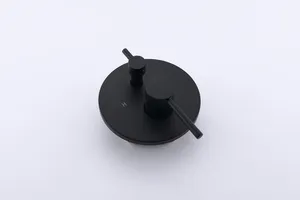 Матовая черная душевая головка для ванной комнаты с одной ручкой, скрытая душевая головка, латунная катушка с несколькими эффектами воды