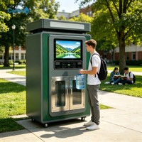 Distributeur d'eau sans surveillance à filtration multi-étapes, distributeur d'eau au design élégant pour les écoles