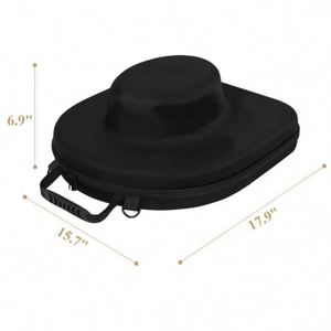 Classic Simple EVA Waterproof Cowboy Fedora <b>Hat</b> Travel Carrier with Zipper Closure - Product Image 2