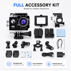Videocamera Sportiva 4K Ultra HD WiFi Impermeabile fino a 30m, Schermo da 2.0 Pollici, Registratore Video Subacqueo, Supporto Scheda TF, 7 Colori - Product Image 5