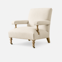 Fauteuil de luxe artisanal avec dossier parfaitement inclinable, accoudoirs et assise rembourrés pour villa et appartement de vacances