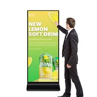 Écran tactile complet debout au sol de 65 à 85 pouces Affichage publicitaire LCD ultra mince Kiosque de signalisation numérique pour la publicité au détail