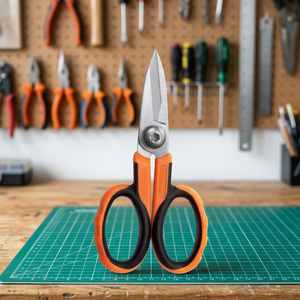 Taiwan Made High Quality Industrial DIY Grade <b>Iron</b> 5 1/2" Smooth Edge Orange Fiber Optic Kevlar Cutter Electrical Shears (With - Product Image 3