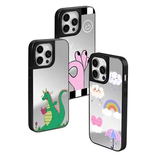 Tùy Chỉnh Máy Ảnh Thương Hiệu Dễ Thương Cho <span class=keywords><strong>Iphone</strong></span> 15/14/13 Pro Max Trường Hợp UV In Ấn Gương Điện Thoại Di Động Bìa PC Dán Lại Điện Thoại Di Động Trường Hợp - Product Image 2