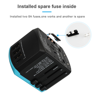 Wontravel tipo <span class=keywords><strong>C</strong></span> cargador rápido adaptador de viaje universal de la UE AUS Reino Unido nos enchufe USB hembra - Product Image 3