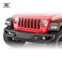 Vente directe usine : Ensemble de pare-chocs avant 4x4 style 10ème génération en aluminium noir avec barre de protection en U pour Wrangler JL, accessoire de kit carrosserie