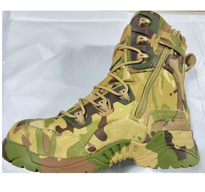 Botas de combate TSB11 de cuero completo para caza, botas tácticas Oxford 1680D, botas de caza tipo araña, parte superior de gamuza y nailon transpirable para desierto. - Product Image 6