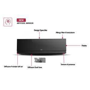 Aire Acondicionado Split ARTCOOL Mirror AI Air 9000 BTU WiFi Negro, Refrigeración/Calefacción Doméstica A+++ R32 AA09SP.NS1 5 Var - Product Image 5