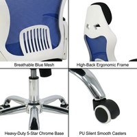 Chaise de bureau ergonomique en maille pour usage domestique, chaise d'étude confortable avec accoudoirs inclinables