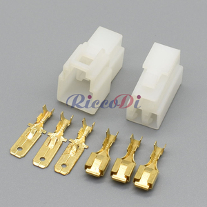 Connecteur <span class=keywords><strong>Électrique</strong></span> Automobile 6,3 mm 3 Broches en Laiton DJ7031-6.3-11/21 – Kits de Bornes de Câble pour Moto, Vélo <span class=keywords><strong>Électrique</strong></span> et <span class=keywords><strong>Voiture</strong></span> - Product Image 3