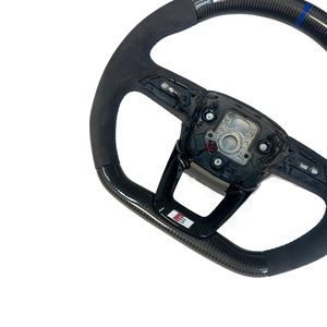 ดรอปชิปพวงมาลัยสำหรับรถออดี้ <span class=keywords><strong>A4</strong></span> S4 A5 <span class=keywords><strong>B9</strong></span>.5 S5 (2023 +) พวงมาลัยคาร์บอนไฟเบอร์ฐานแบนใหม่ถุงลมนิรภัยทรงสี่เหลี่ยม - Product Image 3