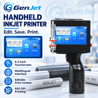 Imprimante thermique à jet d'encre portable GenJet avec une résolution de 600 DPI et une hauteur d'impression de 12,7 mm pour le codage de la date et des lots sur PVC, tuyaux en acier et câbles