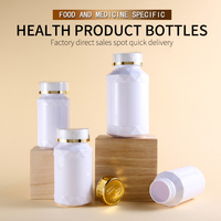 Bouteille en plastique vide en PET avec bouchon à vis pour capsules de vitamines, pilules, comprimés et médicaments – Vente en gros